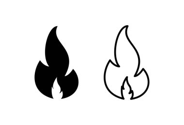 İkon ateşlendi. ateş vektör simgesi