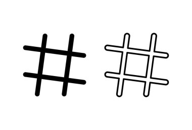Etiket simgesi seti. hashtag sembolü