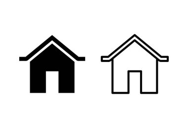 Ev simgesi seti. Ev simgesi vektörü