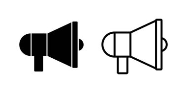 Megafon simgesi seti. Hoparlör simgesi vektörü.