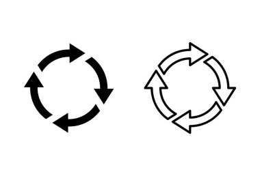 Geri dönüşüm simgesi seti. Vektör simgesi geri dönüşümü.