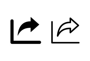 Paylaşım simgesi seti. Paylaşılan vektör simgesi
