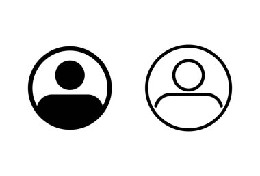 İnsan simgesi seti. Kişi simgesi vektörü. Kullanıcı Simgesi vektörü