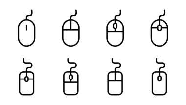 Fare simgesi seti. Simge vektörüne tıklayın. işaretleyici simgesi vektörü.