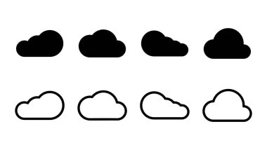 Bulut simgesi hazır. bulut vektörü simgesi