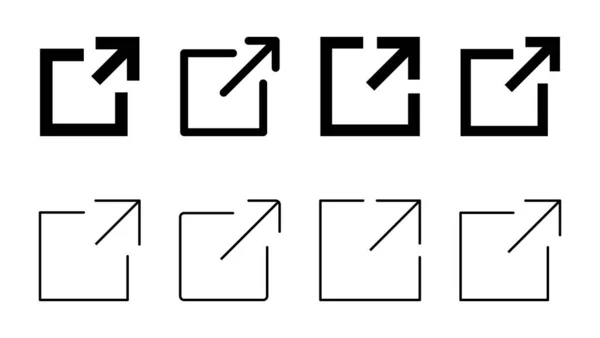 Externe Link Pictogram Set Link Icoon Vector Hyperlink Symbool — Stockvector