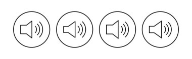 Hoparlör simgesi hazır. Hacim simgesi vektörü. Hoparlör ikon vektörü. ses sembolü