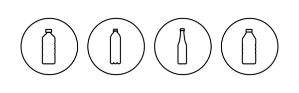 Set Iconos Botella Icono Del Vector Botella — Archivo Imágenes Vectoriales