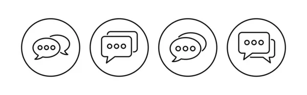 Σύνολο Εικονιδίων Συνομιλίας Εικονίδιο Φούσκα Ομιλία Σχόλιο Διάνυσμα Εικονίδιο Μήνυμα — Διανυσματικό Αρχείο