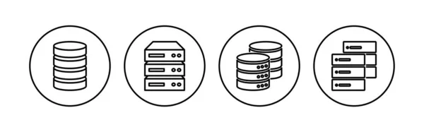 Conjunto Iconos Base Base Datos Vector Icono — Archivo Imágenes Vectoriales