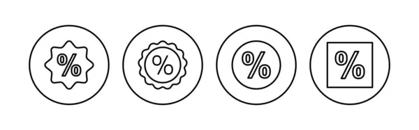 Набір Піктограм Дисконтування Піктограма Дисконтної Мітки — стоковий вектор
