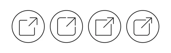 Ensemble Icônes Lien Externe Link Icon Vecteur Symbole Hyperlien — Image vectorielle