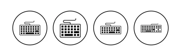 Conjunto Iconos Teclado Teclado Vector Símbolo — Vector de stock