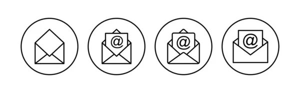 Posta Ikon Beállítva Email Ikon Vektor Mail Ikon Borítékillusztráció — Stock Vector