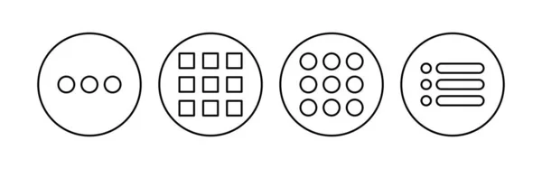 Menüpunkt Gesetzt Web Menü Symbol Hamburger Menü Symbol — Stockvektor