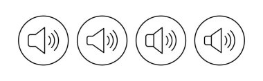 Hoparlör simgesi hazır. Hacim simgesi vektörü. Hoparlör ikon vektörü. ses sembolü