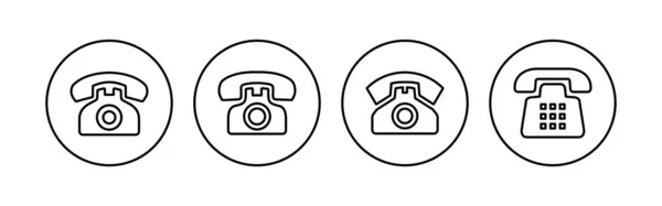 Ensemble Icônes Téléphoniques Téléphone Icône Vecteur — Image vectorielle