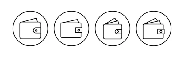 Ensemble Icônes Portefeuille Icône Vectorielle Portefeuille — Image vectorielle