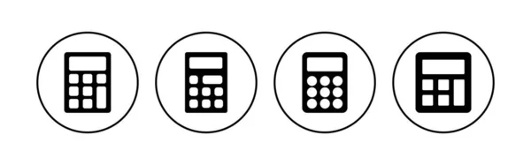 Conjunto Ícones Calculadora Ícone Calculadora Contabilidade Vetor Calculadora —  Vetores de Stock