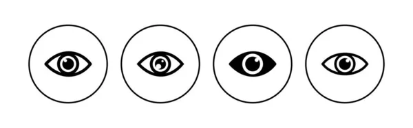 Eye Icon Set Eye Vector Icon Look Vision Icon — Stock Vector