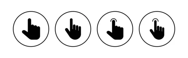 Hand Cursor Symbol Gesetzt Cursor Symbol Vektor Handcursor Symbol Anklicken — Stockvektor