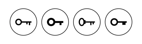 Schlüsselsymbol Gesetzt Schlüsselvektorsymbol Schlüsselsymbol — Stockvektor