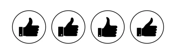 Thumbs Icon Set Comme Une Main Comme Vecteur Icône — Image vectorielle