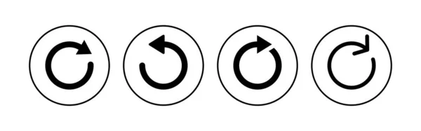 Vernieuwen Pictogram Ingesteld Herlaad Icoon Vector Update Icoon — Stockvector