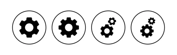 Setzen Von Symbolen Symbolsymbol Für Zahnrad Einstellungen — Stockvektor