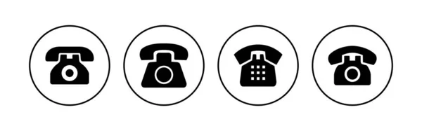 Ensemble Icônes Téléphoniques Téléphone Icône Vecteur — Image vectorielle