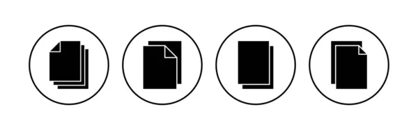 Dokumentsymbole Gesetzt Papiersymbol Dateisymbol — Stockvektor