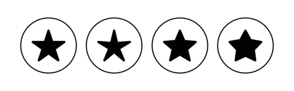 Star Icon Set Vorhanden Ratingsymbolvektor Lieblingsstar Ikone — Stockvektor