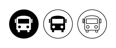 Otobüs simgesi seti. bus vektör simgesi