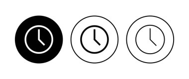 Saat simgesi ayarlandı. Zaman simgesi vektörü. simge simgesini izle