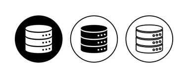 Veritabanı simgesi seti. veritabanı vektörü simgesi