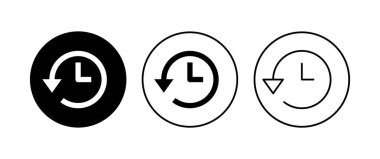 Tarih simgesi seti. son olay geçmişi