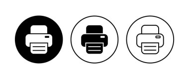 Yazdırma simgesi seti. yazıcı simgesi vektörü. 