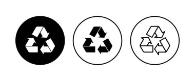 Geri dönüşüm simgesi seti. Vektör simgesi geri dönüşümü.