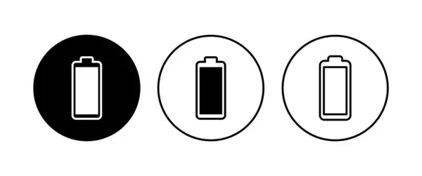 Batterijpictogram Ingesteld Acculading Niveau Batterij Oplaadpictogram — Stockvector