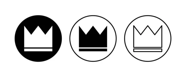 Набор Иконок Значок Вектора Короны — стоковый вектор