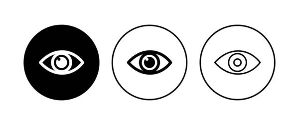 Conjunto Iconos Icono Del Vector Ocular Icono Mirada Visión — Vector de stock