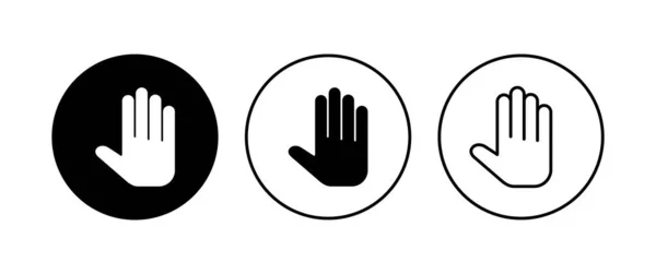 Hand Icon Set Hand Vector Icon Palm Click — Stock Vector