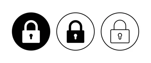 Set Iconos Bloqueo Icono Candado Vector Icono Cifrado Símbolo Seguridad — Archivo Imágenes Vectoriales