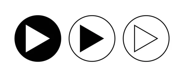 播放图标集 播放按钮向量图标 — 图库矢量图片