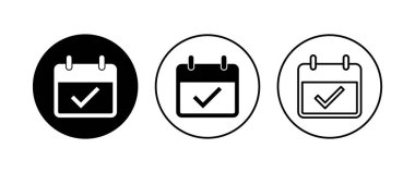 Takvim simgesi ayarlandı. Takvim sembolü. takvim vektör simgesi