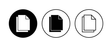 Belge simgesi ayarlandı. Kağıt ikonu. Dosya Simgesi