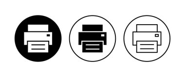 Yazdırma simgesi seti. yazıcı simgesi vektörü. 