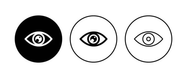 Conjunto Iconos Icono Del Vector Ocular Icono Mirada Visión — Archivo Imágenes Vectoriales