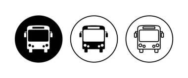 Otobüs simgesi seti. bus vektör simgesi