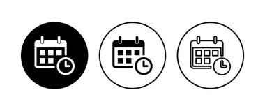 Takvim simgesi ayarlandı. Takvim sembolü. takvim vektör simgesi